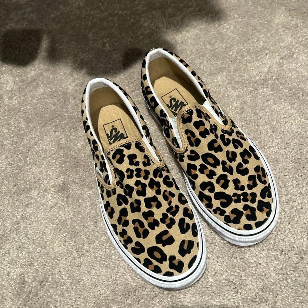 Vans Leopard Print Slip-On Sneakers